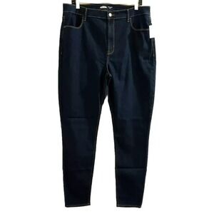 Old Navy  Womens Super Skinny Mid Rise Jeans Size 16 Long Dark Wash -NWT